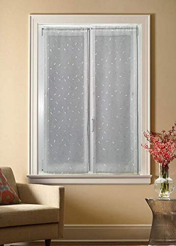 Coppia di vetri per finestra e porta tende pronte da applicare (2 x 60 x 150 cm)