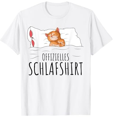 Süße Katzen & Haustier Geschenkideen Offizielles Schlafshirt Katze Schlafanzug Katzen T-Shirt