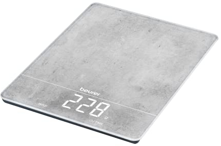 Beurer KS 34 XL Modern Home Küchenwaage, Haushaltswaage mit 15 kg Tragkraft, Einteilung in 1 g Schritten, Digitalwaage mit Tara-Funktion, ideal zum Kochen und Backen