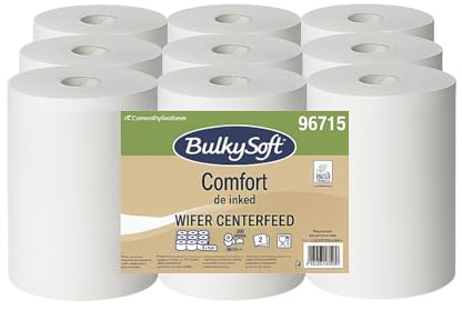 Virsus 9 Rotoli di Asciugamano Estrazione Centrale dimensioni 60 mt x 9 di carta 2 veli 200 strappi rotolo Asciugatutto per mani