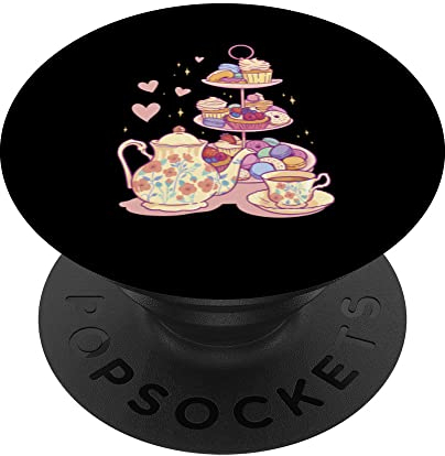 Etagere With Sweets Tea Sweet Baking Dessert Food Cupcakes PopSockets Swappable PopGrip