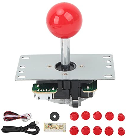 Zerodis Joystick Game Stick Set Durable Plug and Play para computadora portátil Rojo