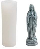 Xidmold Sacra Maria Stampo in silicone 3D Madonna Maria Madonna Madonna di Dio Resina Epossidica Stampo per Candela Aromi fatti a mano Stampo per Candela Fare Statua, Ornamenti Artigianali