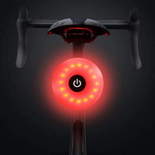 NK Luz Trasera LED Bicicleta - 5 Modos de Luz, Recargable, Puerto Carga DC5V 1A, Micro USB, IPX5 Resistencia Agua, Ligera y Duradera, Fácil Instalación (Compatible con Todas Las Bicicletas) (Gris)