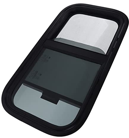 Wohnmobilfenster, 600 X 300 Mm Wohnmobilfenster mit Bildschirm, Vertikal, Horizontal Verschiebbar, für Wohnmobile, Anhänger, Baufahrzeuge