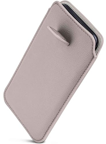 ONEFLOW Liberty Case für Samsung Galaxy S23 Handy Einsteckhülle mit Rückzugfunktion, PU Leder Handytasche, Schutzhülle mit Lasche, Sleeve Etui Hülle zum Einstecken, Hellgrau