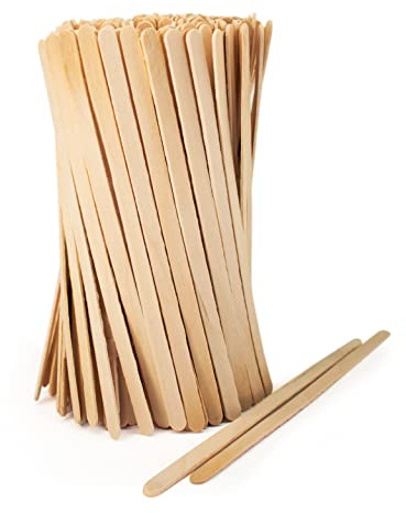wiseware Lot de 1000 agitateurs à café en bois 19 cm - 100 % biodégradables - Naturel, stable, respectueux de l'environnement - Emballage sans plastique