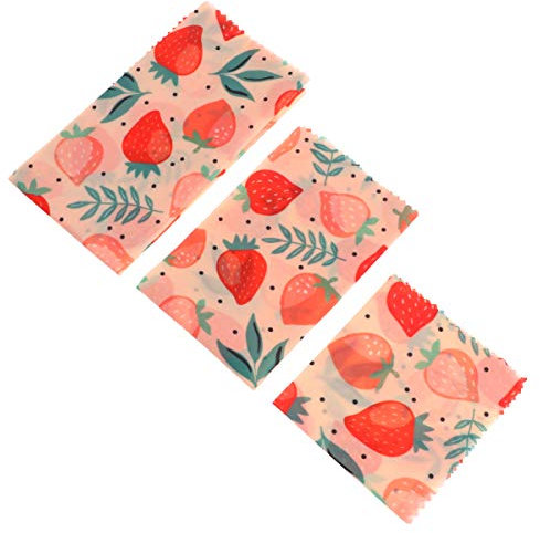 UTHCLO Pellicole Di Cera D'api Panni Per La Conservazione Degli Alimenti Riutilizzabili Cotone Biologico Sicuro Per Cuocere Frutta Formaggio Sandwich