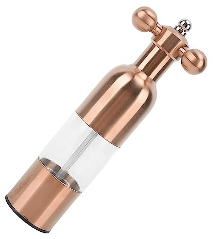 Pepper Mill, Manual Pepper Mill Grinder, Stainless Steel Sea Salt Shaker for Black Pepper, Peppercorns, Salt Kitchen Accessories (Gold Small) (Color : Rose Gold L)