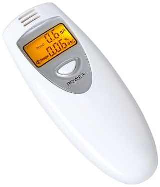 Avilia Digitaler Alkoholtest, schnell und wiederholbar, hohe Genauigkeit 0,01% BAC, mit Display und akustischem Signal, automatische Abschaltung, 95 x 36 x 18 mm