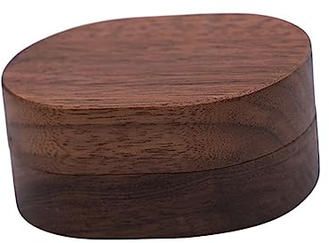 COLLBATH Scatola Porta-anelli in Legno Per Anelli E Orecchini Design Semplice Casa Viaggio Conservazione Dei Gioielli