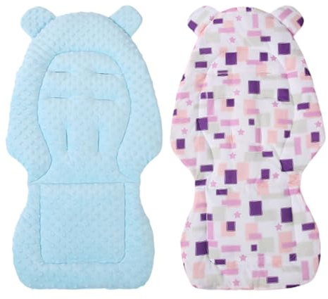 Baby Pushchair Seat Liners, Pram Liner Pushchair Liner Thick Baby Stroller Liner Pad Double-Sided Baby Stroller Baby Stroller Cotton Pad for Pushchairs & Strollers,40x80cm