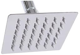 TLDSHOP® - SOFFIONE DOCCIA in acciaio inox - ugelli anticalcare - getto effetto pioggia - TONDO o QUADRATO - Varie misure disponibili - Quantità: Pz 1 (QUADRATO 10X10)