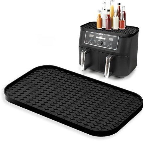 Ninja AF400EU & AF451EU Zubehör, Aufbewahrungsregal aus Silikon Multifunktionales Silikonpad für AF400EU Staubdicht und Leicht zu Reinigen (Schwarz)