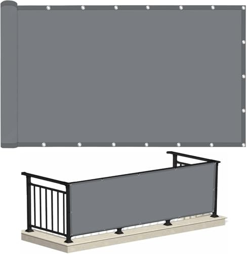 IMSGVIFO Waterproof Sun Sail, 1 x 3 m, UV Protection Awning with Eyelets, Sun Protection and Weather Protection, Awning Fabric, Parasol Awning for Patio Roof, Balcony, Conservatory, Swimming Pool