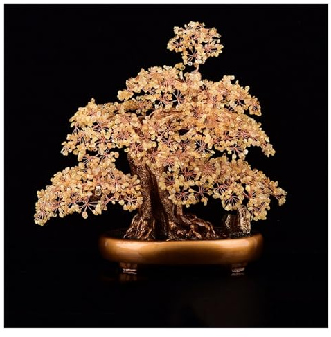 Edelstein Baum Feng Shui Geldbaum, natürlicher Citrin, Bonsai, Baum des Lebens, großer Feng Shui Reichtumsbaum, Büro, Zuhause, Feng Shui Ornamente Geldbaum Feng Shui