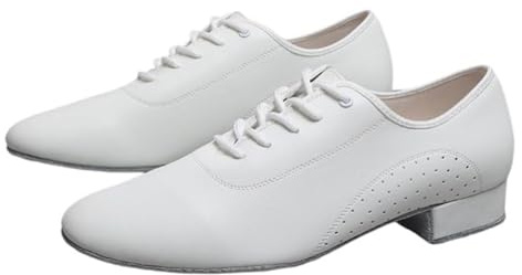 Viaoragiosa Chaussures de Danse Homme,Chaussures de Danse de Performance Latine Hommes,Chaussures à Lacets Unies pour Homme pour la Danse Moderne Dance Hall,Souple,pour la Pratique de la Danse