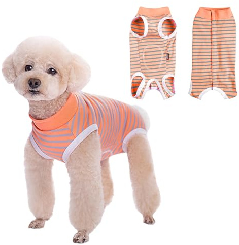 Traje de Recuperación para Perros, Traje de Recuperación para Perros Machos/Hembras Después de Cirugía, Trajes Médicos Quirúrgicos Anti-Lamido para Cachorros, Alternativa al Collar Isabelino Chaleco