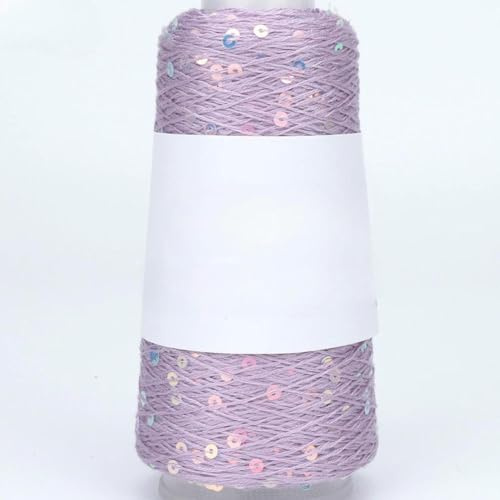 MEIFULLE 50 g/Rolle 0,8 mm 400 Meter Tencel-Metallic-Garn mit Pailletten zum Handstricken, dünner, modischer, glitzernder, glänzender Faden zum Häkeln