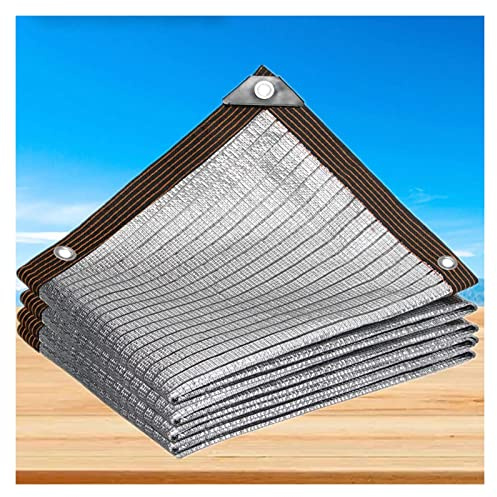 Red de sombra de aluminio con 75 % de protección UV, bloqueador solar para cocheras, invernaderos, flores y plantas, tamaño: 5 x 8 m
