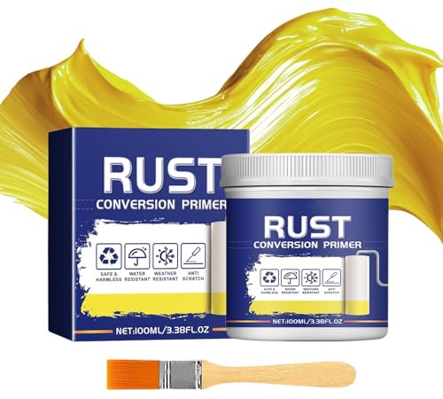 Generisch Rust Converter Paint for Metal, Rust Remover Paint with Brush, Household Everyday Supplies for Alloy Wheels, Roof, Steel, Iron, Car Underbody Protection