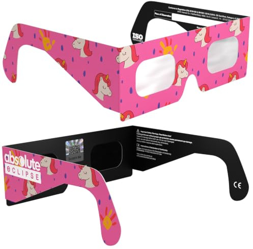 Absolute Eclipse Lunettes Eclipse Solaire 2026 pour Voir l'Éclipse - ISO 12312-2 CE Certifiées Homologuées - Éclipse Totale 12 Août 2026 - Adultes Enfants - Fabricant Européen Reconnu AAS