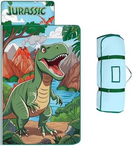 Schlafsack Kinder mit Kissen Abnehmbar Faltbare Kinderschlafsack 150×60cm | Leicht Warm Kinderschlafsack Doppelter Reißverschluss für Mädchen Jungen Faltbare Deckenschlafsack für Indoor Outdoor Camping