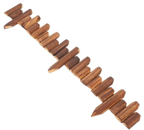 Healvian Staccionata in Legno per Giardino Bassa, Recinzione Decorativa in Legno Impregnato, Facile da Smontare e Mantenere, per Bordure di Prato e Aiuole