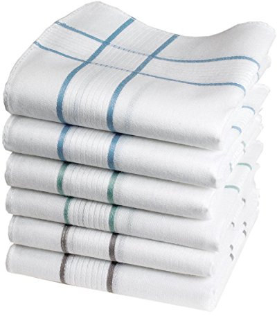 Merrysquare Pañuelos Discretos para Hombre - Tamaño Grande 40 x 40 cm - 100% Algodón - Surtido de 3 Colores - Modelo Elliott - (6)