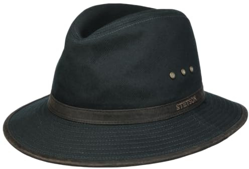 Stetson AVA Cotton Outdoor Traveller Hut UV Schutz 40+ Herren Frühling Sommer dunkelblau XXL (62-63 cm)