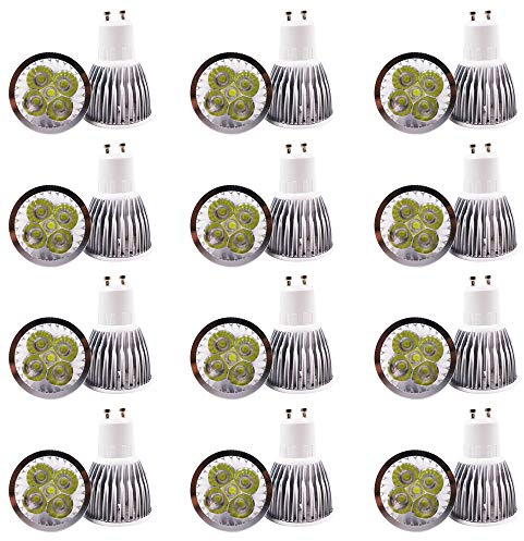 Chao Zan GU10 LED-Strahler，GU10 Neue Produkte ，6 w LED Lampe ersetzt 50W Halogenlampe, 6 w dimmbar GU10 LED-Strahler, AC 220V, Kaltweiß (6000 Kelvin), 520 Lumen, 12 Stück