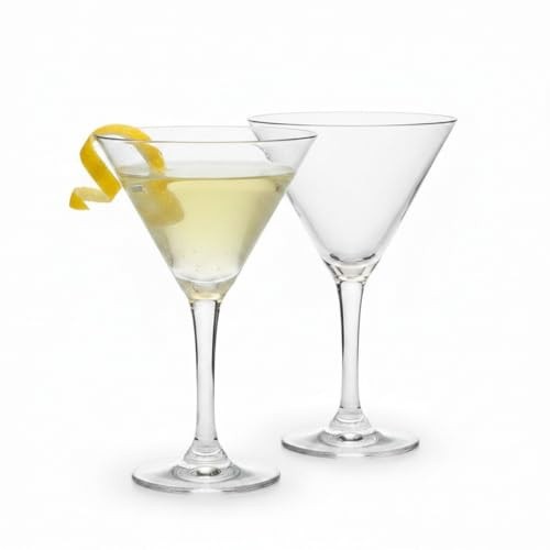 HISTORY COMPANY World's Best Martini Glass (Duke's Bar Set of 2) Clear