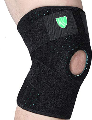 Knee Compression Sleeve Kneepad Women's Knee Pads Sports Running Badminton Basketball Knee Pads Dance Meniscus Injury Warm Protective Gear (Black Rose Red) Arthritis knee Pads