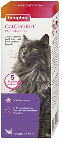 BEAPHAR - CatComfort® Wohlfühl-Spray - Für Katzen Und Kitten - Pheromon-Technologie - In Stress-Situationen - Verhindert Unerwünschtes Verhalten - Wirkt 5 Stunden - 60 ml