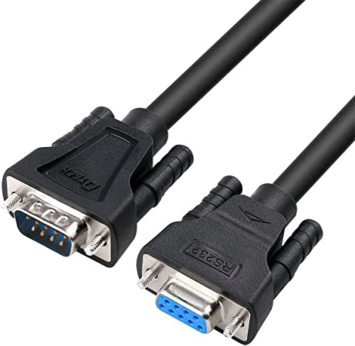 DTECH 5ft RS232 Serial Cable Male to Female | 9 Pin Straight Through For RS232C equipment like Scanner, Modem, Printer,Camera 1.5M