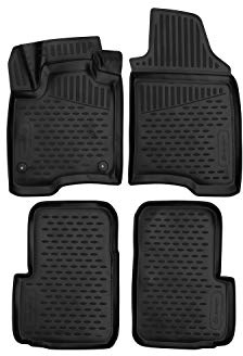 Element Set di Tappetini Auto in Gomma TPE 3D per Fiat Panda | Mk3, 2011-2024 | Tappetini Originali 100% Adatti, Tappeto, Antiscivolo, Resistente all'Usura