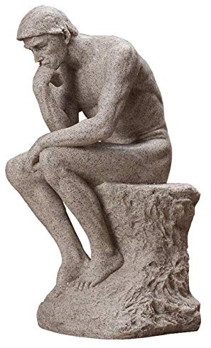 Siunwdiy Denker Auguste Rodin statuen und skulpturen, Sandstein Skulptur Kunst dekoartikel Wohnzimmer,Office - Geschenk,11 x 14 x 26 cm