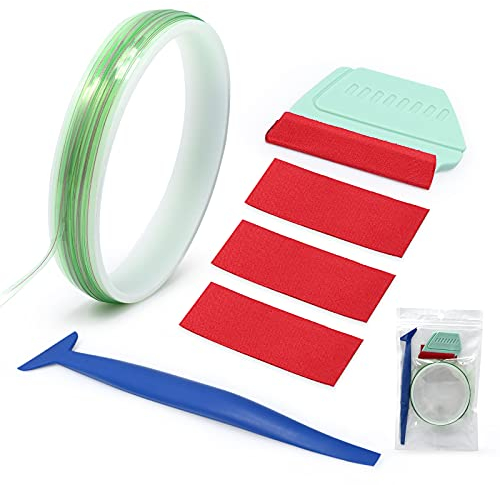 FOSHIO Messerloses Folierungs Werkzeug Auto Folierung Set Vinyl Wraps Tool Folie 5M Messerloses Knife Tape Werkzeuge Micro Rakel für Car Wrapping Folie