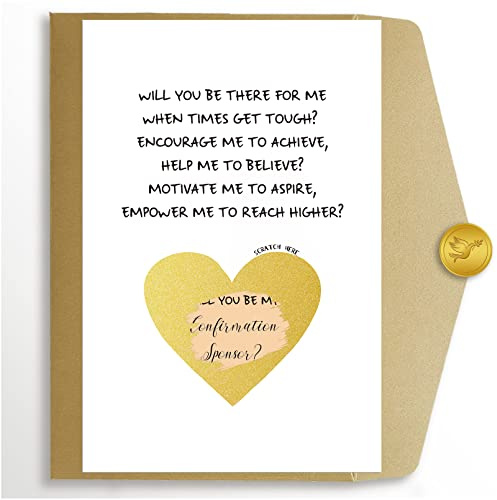 Scratch Off Will You be My Confirmation Sponsor Card, Confirmation Sponsor Asking Card, Confirmation Sponsor Proposal Card