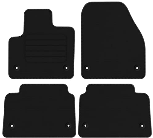 Velourmattenset für Land Rover Discovery Sport ab Bj. 2019 Basic runde Befestigungen Veloursfussmatten Automatten Mit Absatzschoner Passform Neu