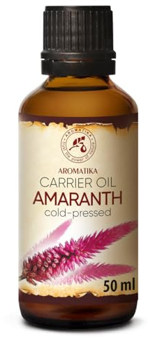 Olio di Amaranto 50 ml - Olio di Semi di Amaranthus Caudatus - Olio Base Puro e Naturale al 100% - Olio di Amaranto Base per la Cura della Pelle - Cura del Corpo - Cura dei Capelli - Cura delle Unghie