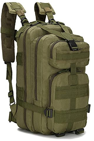 Mochila Militar Hombre 25L Mochila de Asalto Molle Mochila Táctica Deporte Mochila de Combate Campamento de Senderismo al Aire Libre Multibolsillos Mochila de Pesca Caza Mochilas Senderismo 20L