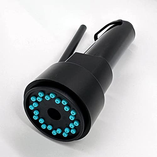 SkyPanda Rubinetti da cucina di ricambio soffione doccia, G 1/2 con ricambio universale rimovibile ugello 2 moda lavandino doccia (beccucci per doccia nero)