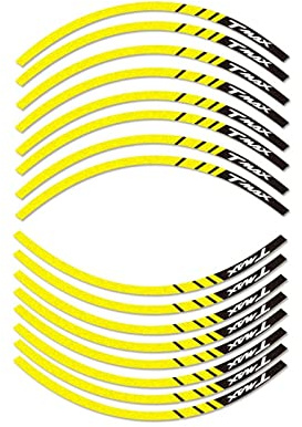 ROANNY Felgenband wasserdichte Rad-Logo-Aufkleber Für Motorradreifen, Reflektierende Streifen, Rennfolie Für TMAX530 TMAX 530 (Color : 7)