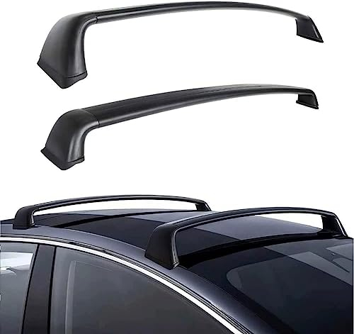 WOLWES Auto DachträGer für Tesla Model 3 2017 2018 2019 2021 2022, DachgepäCkträGer Querstange Aluminium FrachtgepäCkträGer Dachreling AbschließBar DachträGer ZubehöR