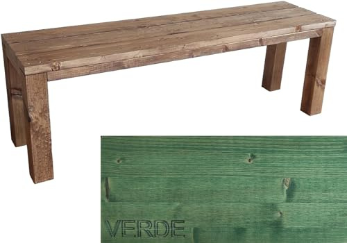 TOTAL WOOD 2012 Gartenbank Sitzbank Holzbank parkbank terrassenmobel für Innen und Außen geeignet Nach Maß verfügbar (Classic imp) (GRÜN, 150X38.5X50)