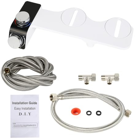 TsoLay Warm- und Kalt-Dual-, Multifunktional, Einfache Installation, Bidet Ohne Strom, Intelligenter Toilettensitz, StumpfspüLer, A