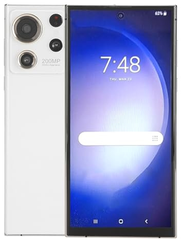 Teléfono Inteligente, Pantalla HD de 6,8 Pulgadas, 12 GB de RAM, 256 GB de ROM, Desbloqueo Facial, Quad Core, para 10, con Batería de 6800 MAh, para Soporte en Varios