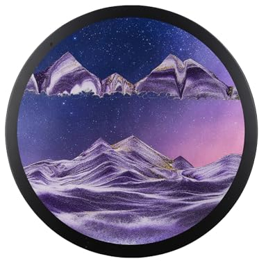 STMKB Sand Art Liquid Motion, 17,3 Pouces Fixé Au Mur avec Rotation À 360 °, Sablier Créatif pour L'artisanat du Verre, Cadre en Bois Massif, Décoration Murale Relaxante