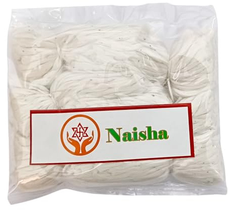 Naisha Handmade Long Cotton Wicks (600 Pc) Long Bati for Oil Lamp Diya Batti Light in Temple/Oil Lamps/Diwali/Festivals. 3 inch length (approx)